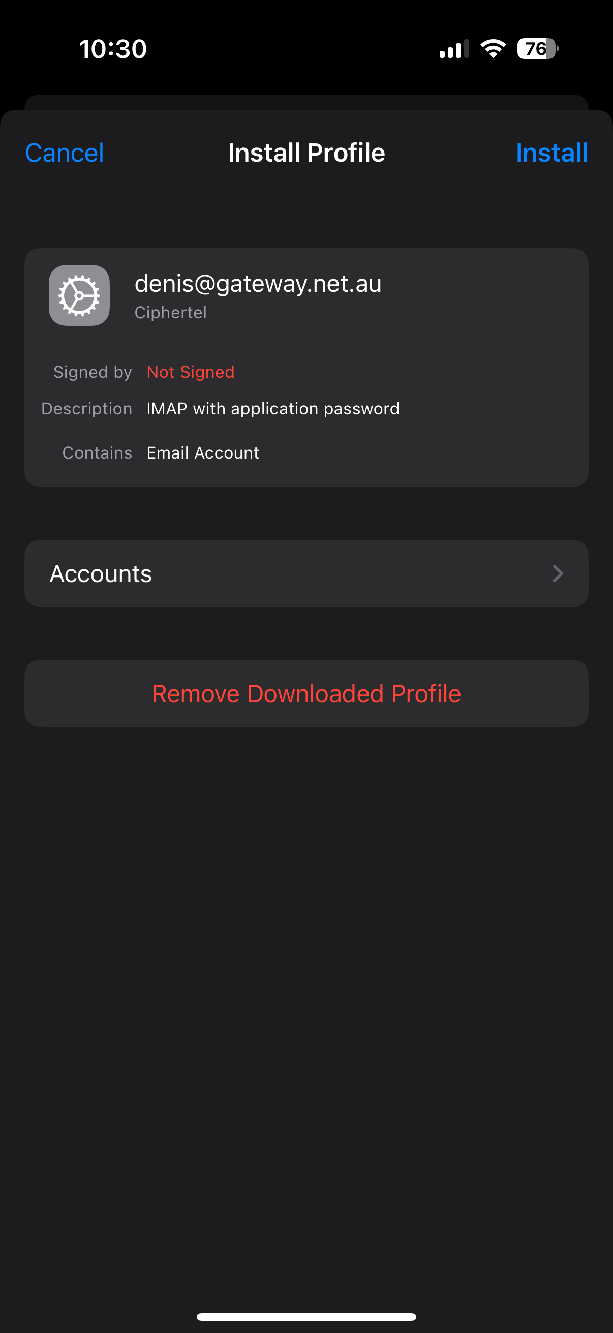 Install Profile